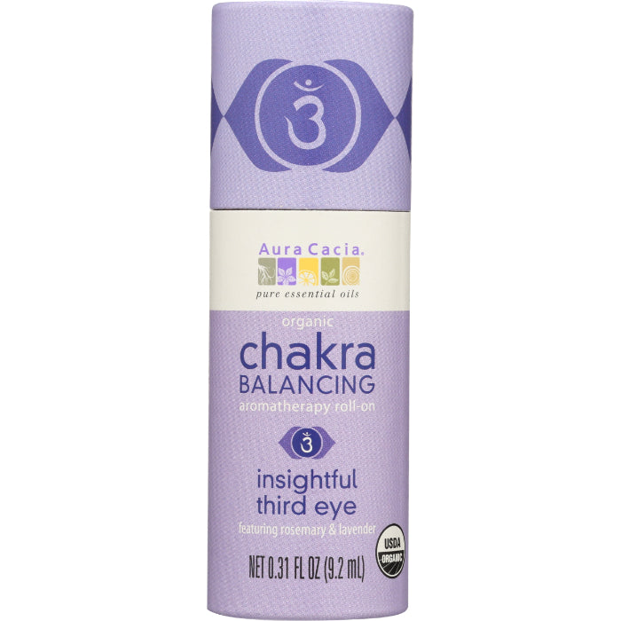Aura Cacia – Chakra Roll-On Insightful 3rd Eye, 0.31 oz – Pack of 1