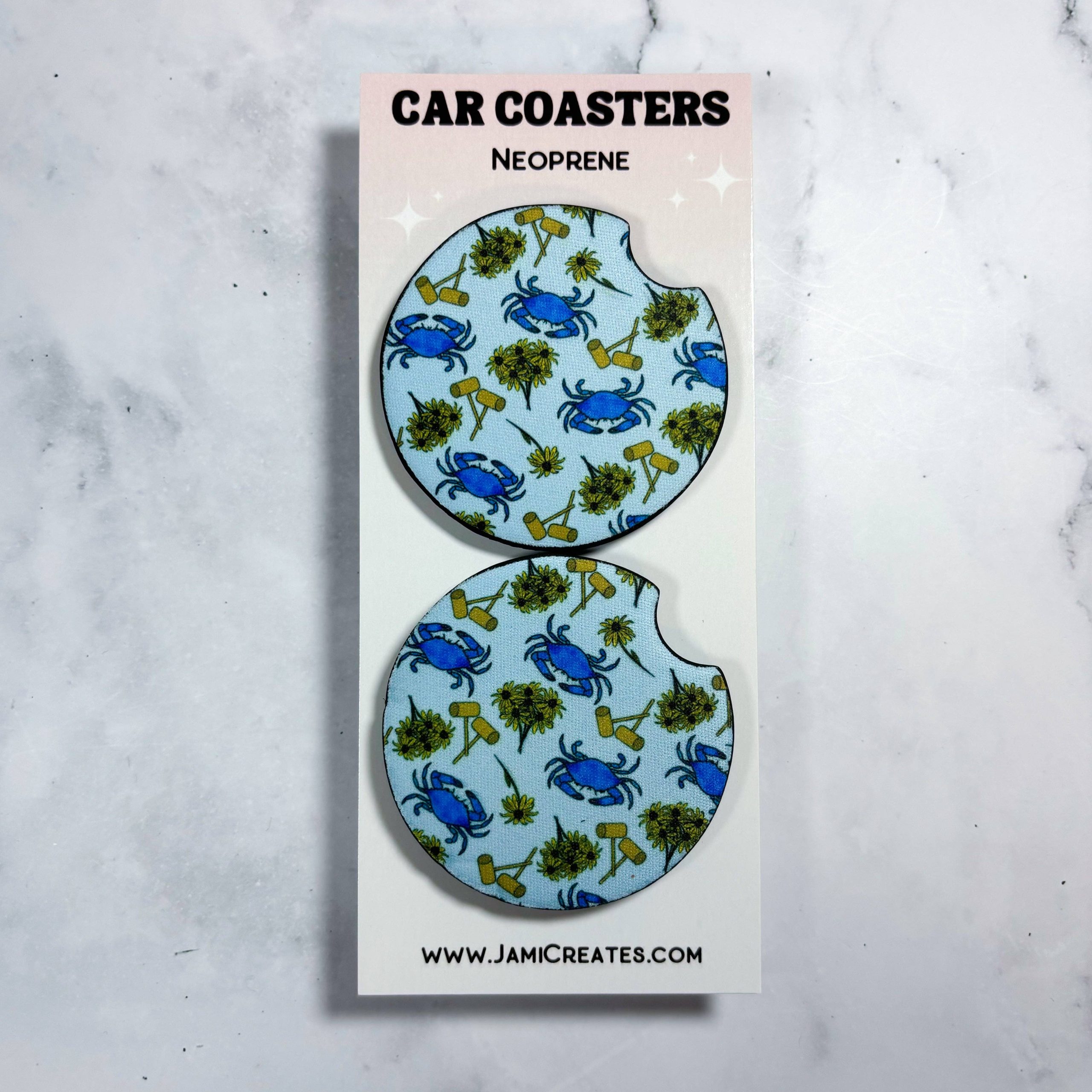Jami Creates – Maryland Crab Feast Car Coasters