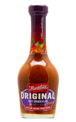 Bunsters Original 8/10 Heat Hot Sauce, 8oz.