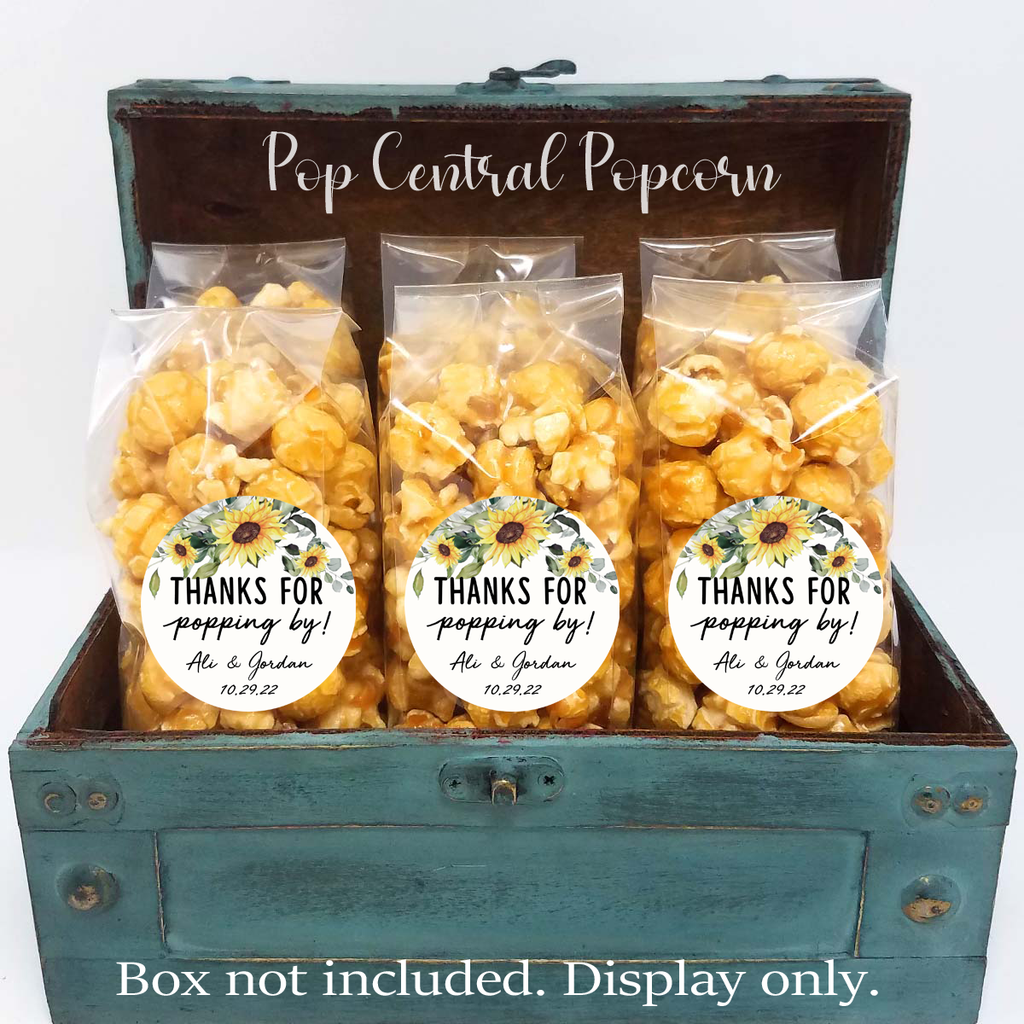 Sunflower Wedding Popcorn Party Favors