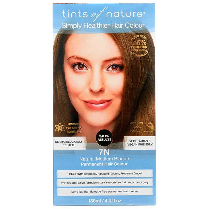 Tints of Nature – 7N Natural Medium Blonde Permanent Hair Dye, 4.4 fl