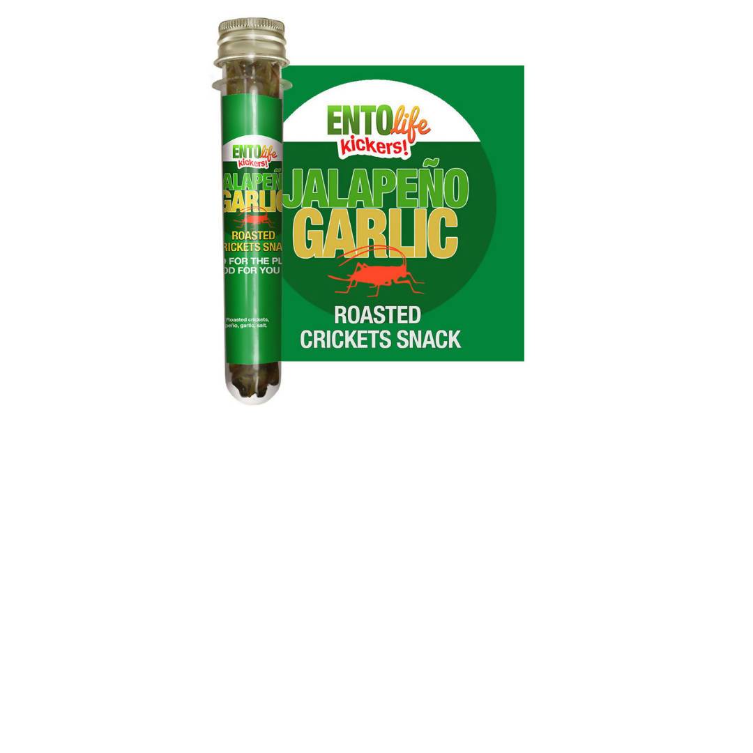 Jalapeno Garlic Roasted Cricket Snack Tubes – 6 x 10g
