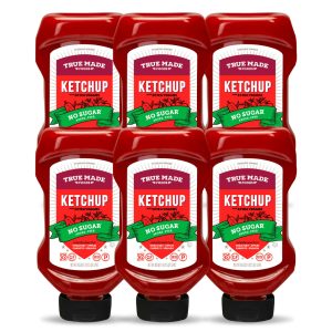True Made No Added Sugar Ketchup, Squeeze Bottle – 6 bottles x 18.5 oz case