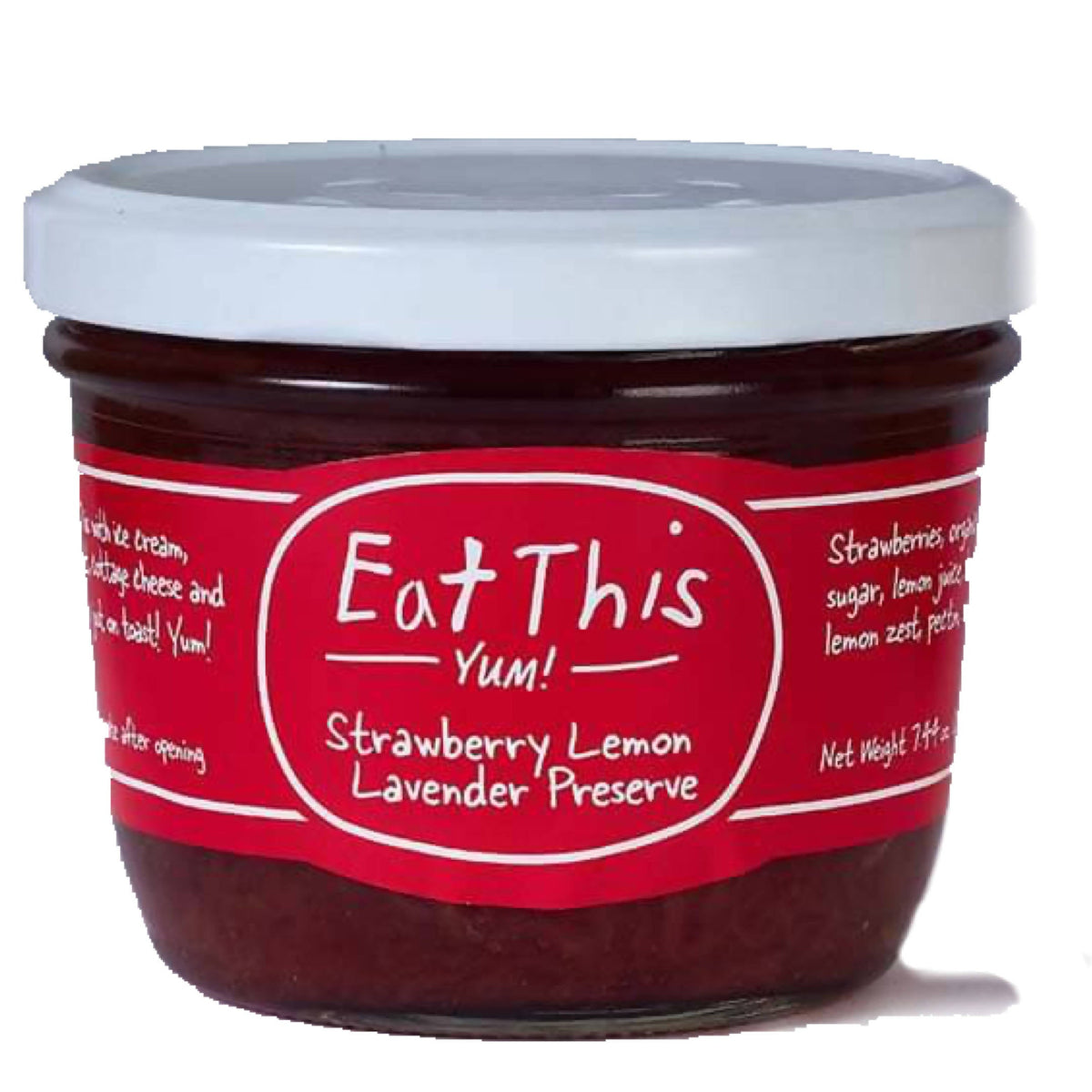Strawberry Lavender Lemon Zest Jam Jars – 12 x 7oz
