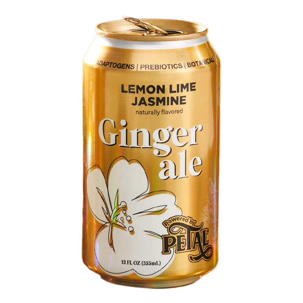 Petal – Lemon Lime Jasmine Ginger Ale Soda – 12floz