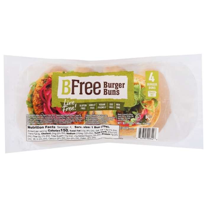 BFree – Gluten-Free Hamburger Buns, 9.87oz