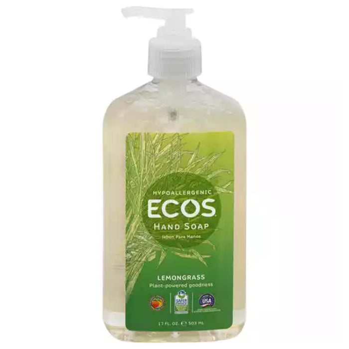 Ecos – Hand Soap, Lemongrass, 17 oz – Pack of 6