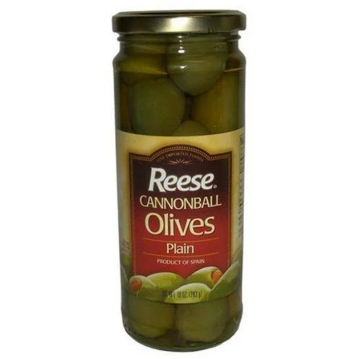 Reese Cannonball Plain Olives 10 Oz – Pack Of 6