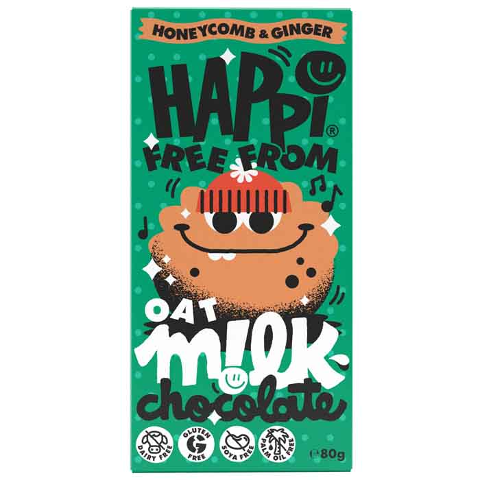 Happi – Christmas Oat M!lk Chocolate, Honeycomb & Ginger, 2.82oz