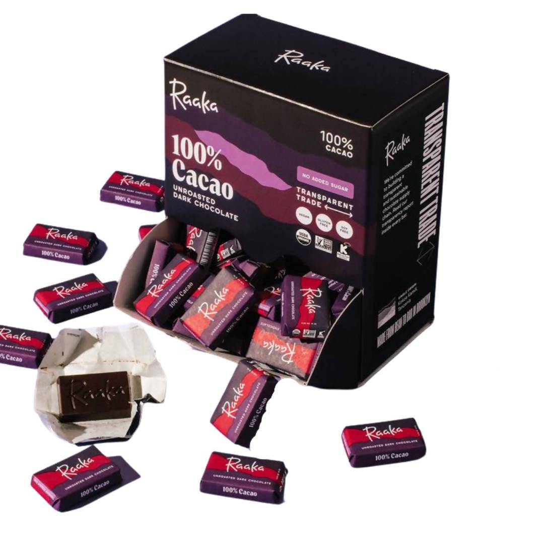 100% Cacao Cacao Minis Bars – 100 x 8g