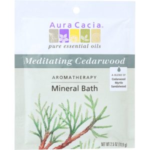 Aura Cacia – Mineral Bath Cedarwood Meditating, 2.5 oz (Pack of 6)