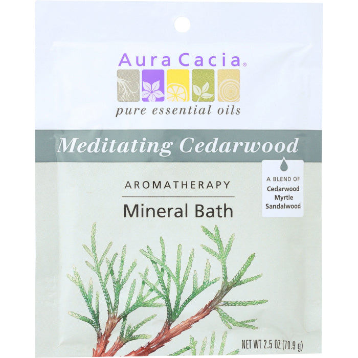 Aura Cacia – Mineral Bath Cedarwood Meditating, 2.5 oz (Pack of 6)