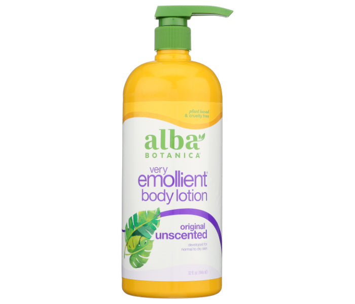 Alba Botanica – Emollient Body Lotion Unscented, 32 Oz – Pack of 1