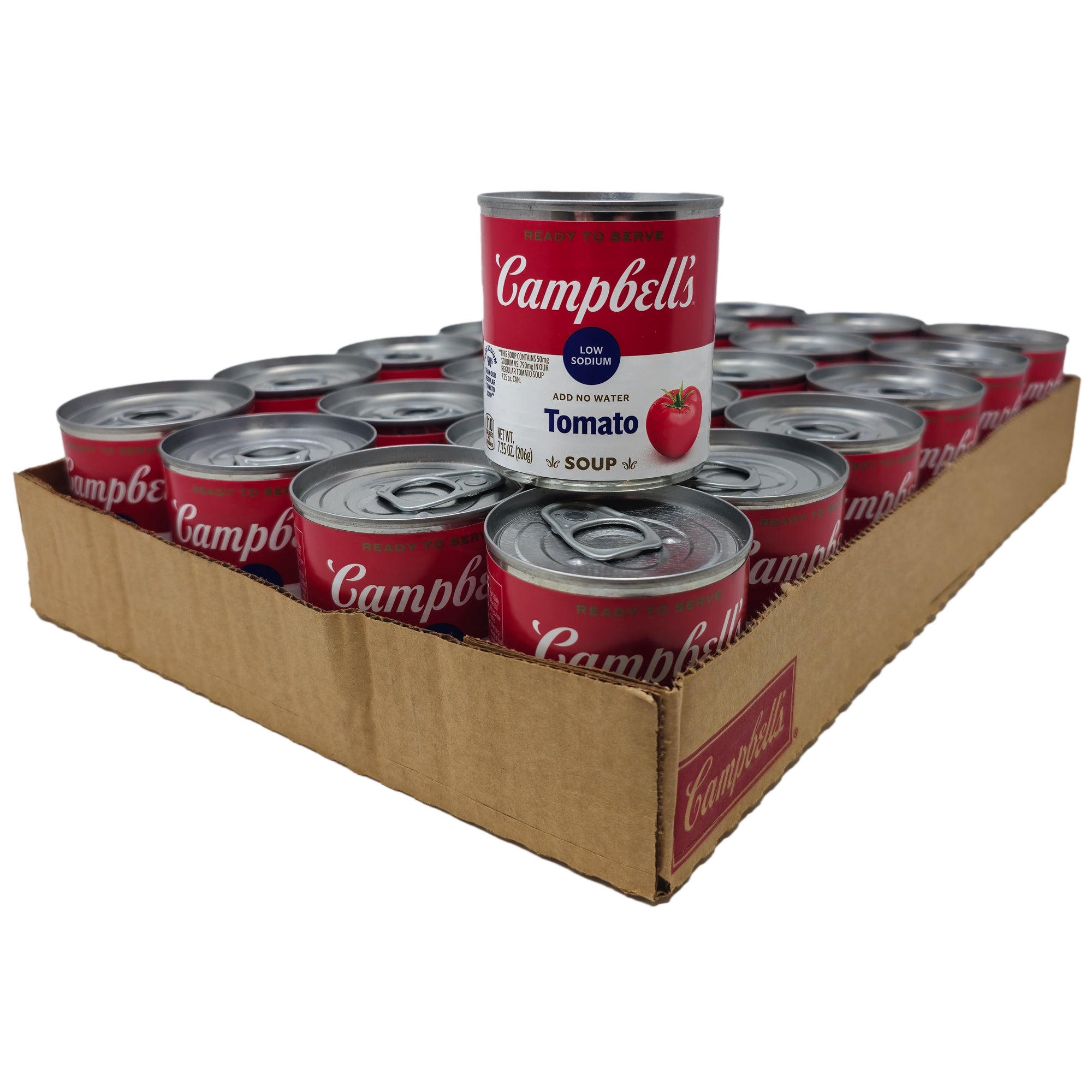 Case of 24 Campbell’s Low Sodium Tomato Soup – 7.25oz.