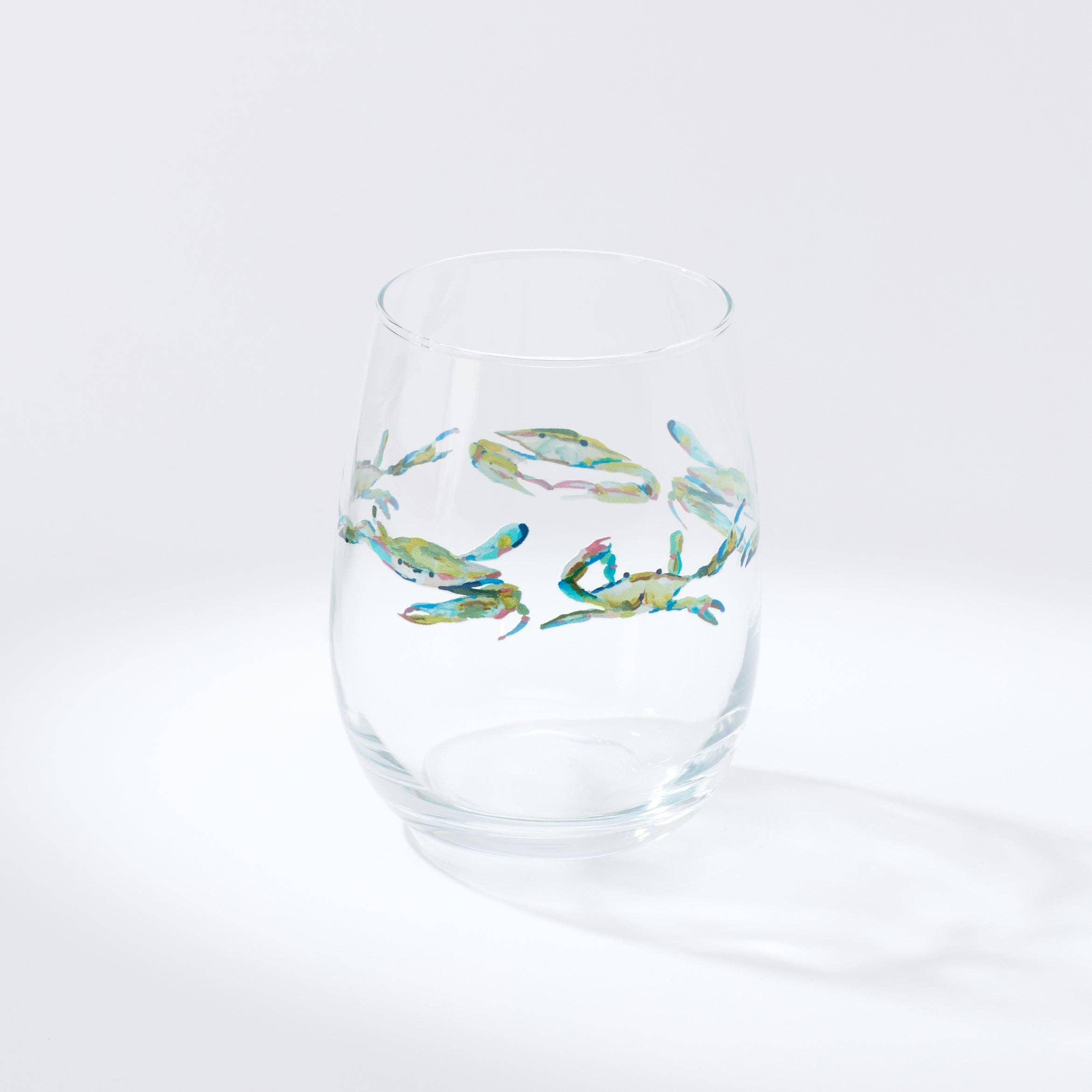 Kim Hovell Art – Wine Glass – Bay Blues