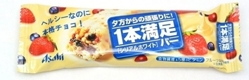 Asahi “Asahi ” Ippon manzoku bar” Cereal bar, White Chocolate