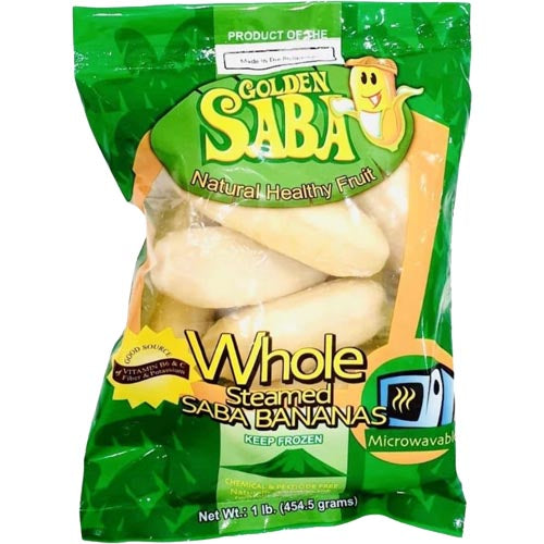 Golden Saba – Whole Steamed Saba Banana – FROZEN – 1 LB