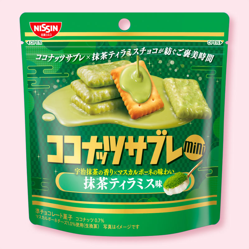 Nissin Coconut Sable Mini Biscuits – Matcha Tiramisu