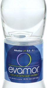 Evamor – Water Artesian Alkaline, 20 Floz (Pack of 24)