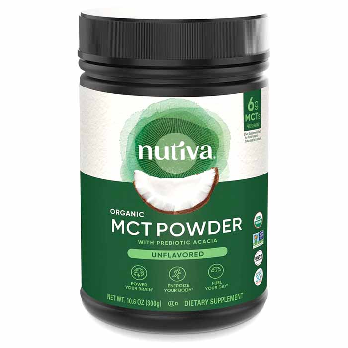Nutiva – Organic MCT Powder with Prebiotic Acacia – Unflavored, 10.6oz