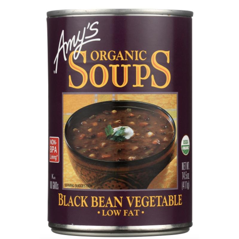 Amy’s – Black Bean Low Fat Vegetable Soup, 14.5oz