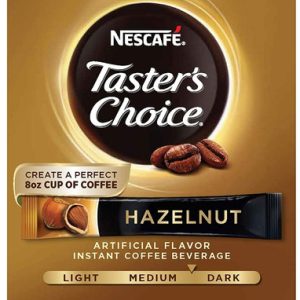 Nescafe Taster’s Choice Hazelnut Instant Coffee Packets, 16 Count