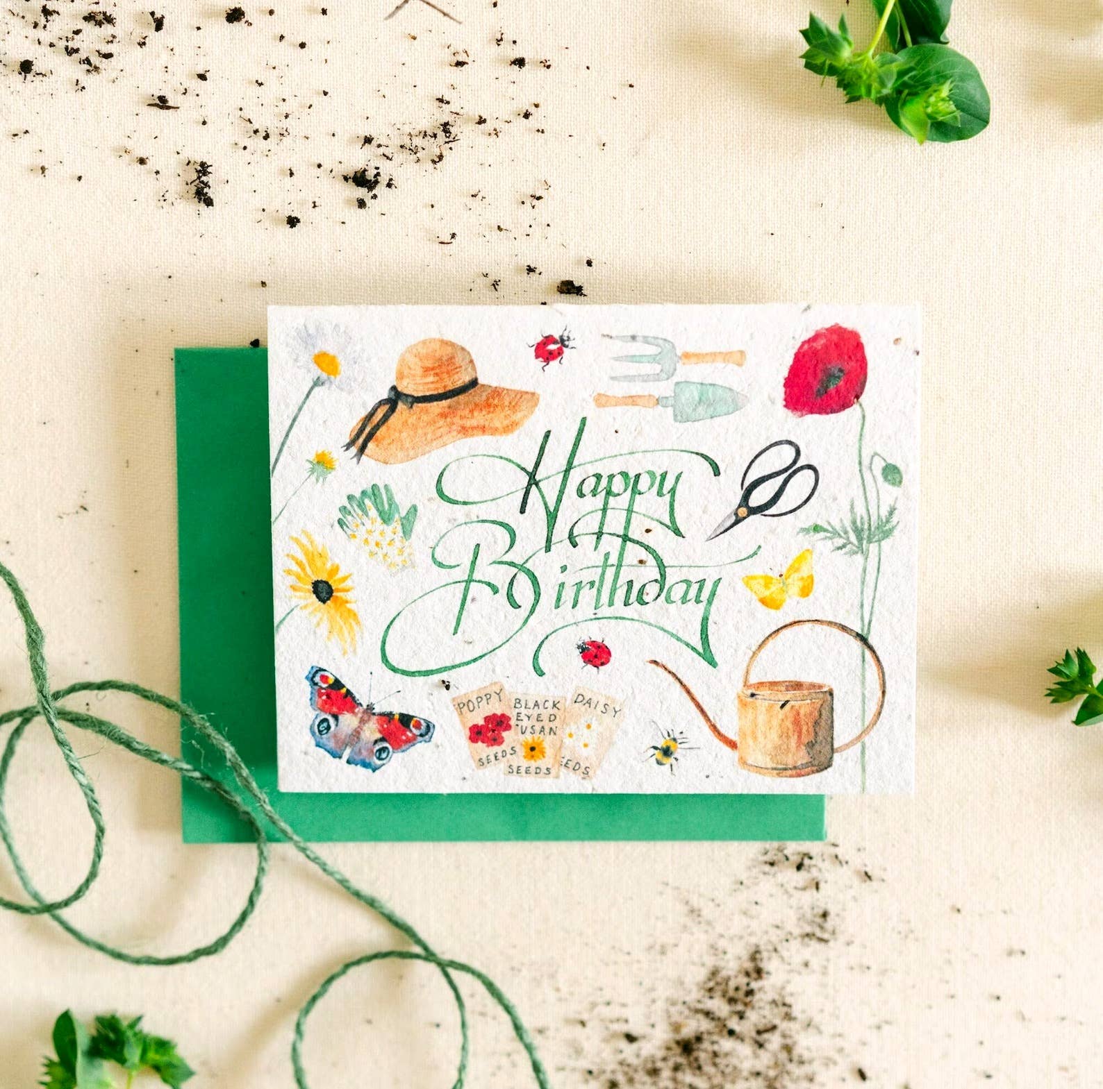 Notes of Eden Seed Cards – Happy Birthday Wildflower Plantable Seed Ca