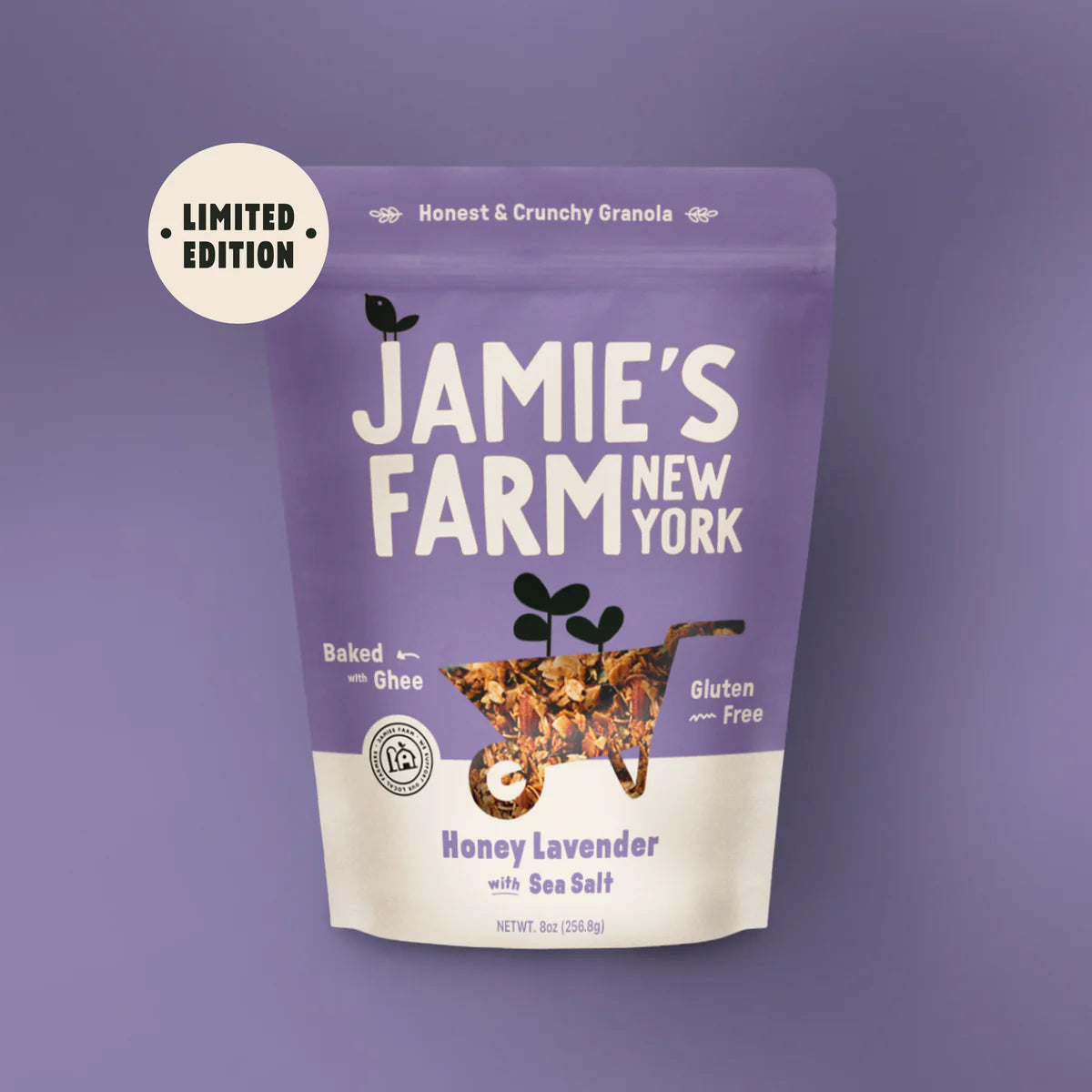 Jamie’s Farm Granola Honey Lavender with Sea Salt Bag – 6 bags x 8 oz case