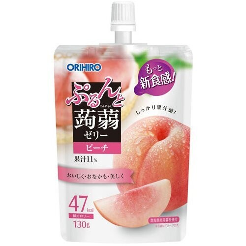 Orihiro “Purunto Konnyaku” Konjac Fruits Jelly Peach 130g