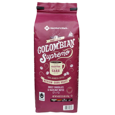Member’s Mark Colombian Supremo Whole Bean Coffee (40 oz.)