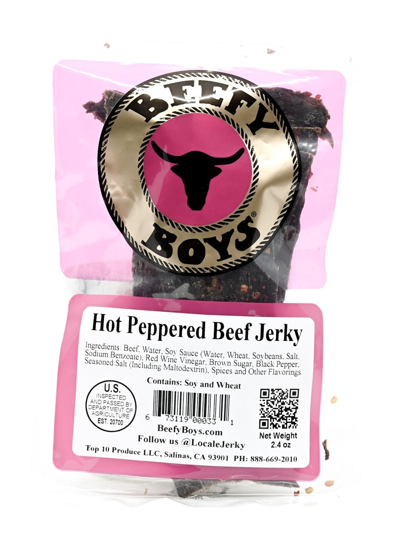 Jerky Hot Peppered Beef Jerky Beefy Boys 2.4