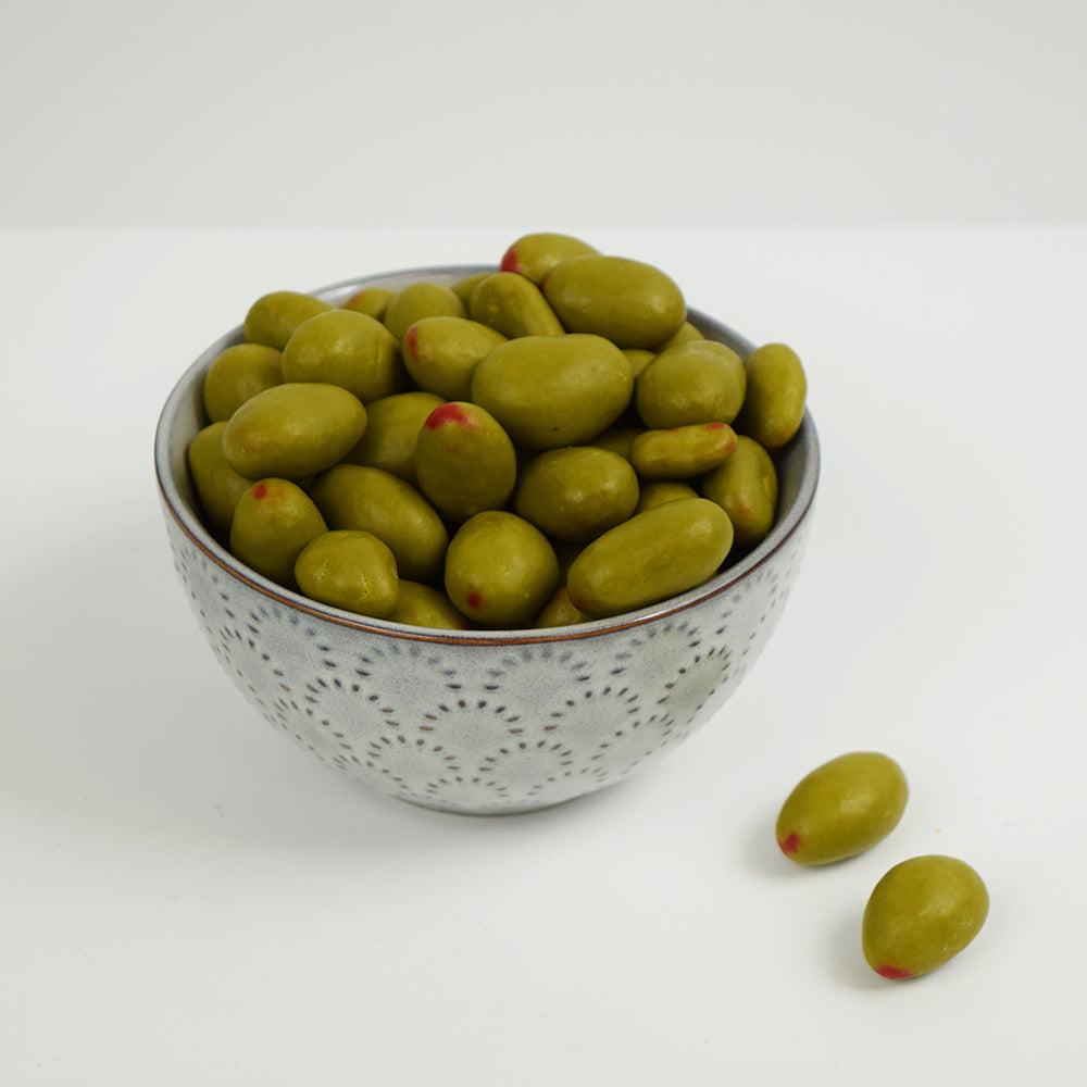 Pimento Olives Chocolate Covered Almonds