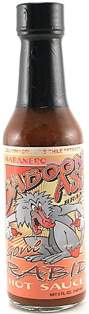 Baboon Ass Gone Rabid Hot Sauce, 5oz.