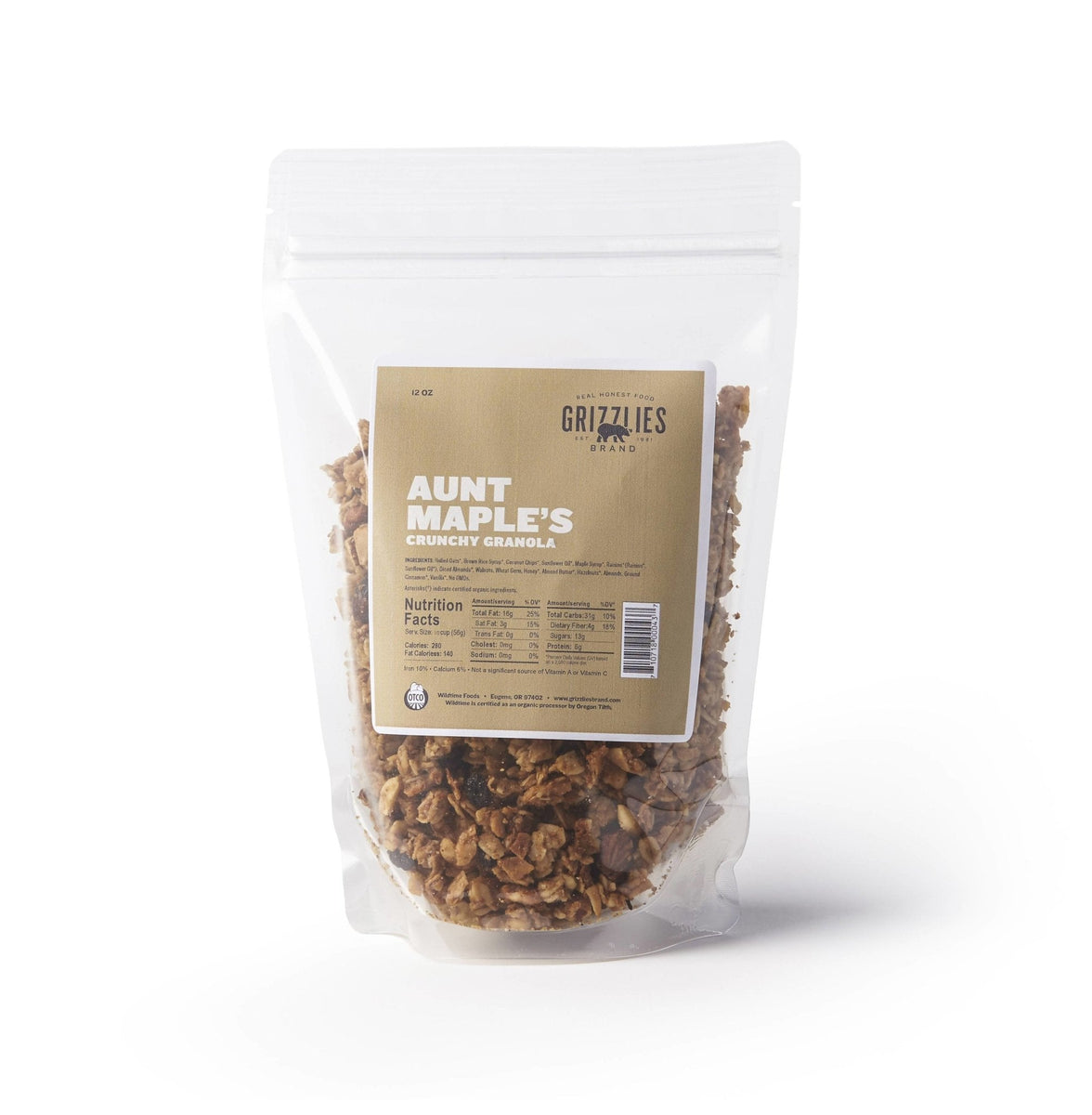 Aunt Maple’s Crunchy Granola Bags – 12 x 12oz