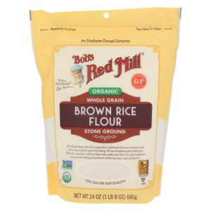 Bob’s Red Mill – Flour, Rice, Brown, Organic, 24 Oz | Pack of 4