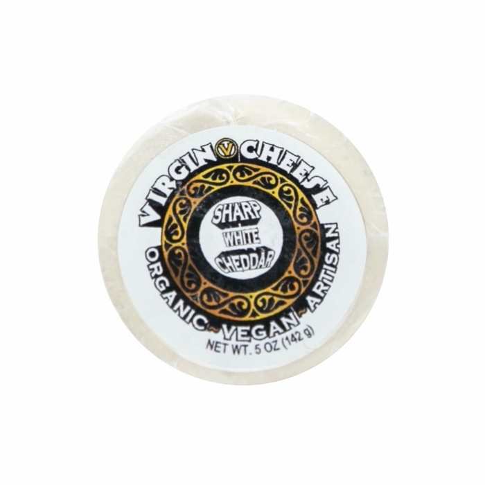 Virgin Cheese – Organic Vegan Artisan Sharp White Cheddar Cheese, 5oz