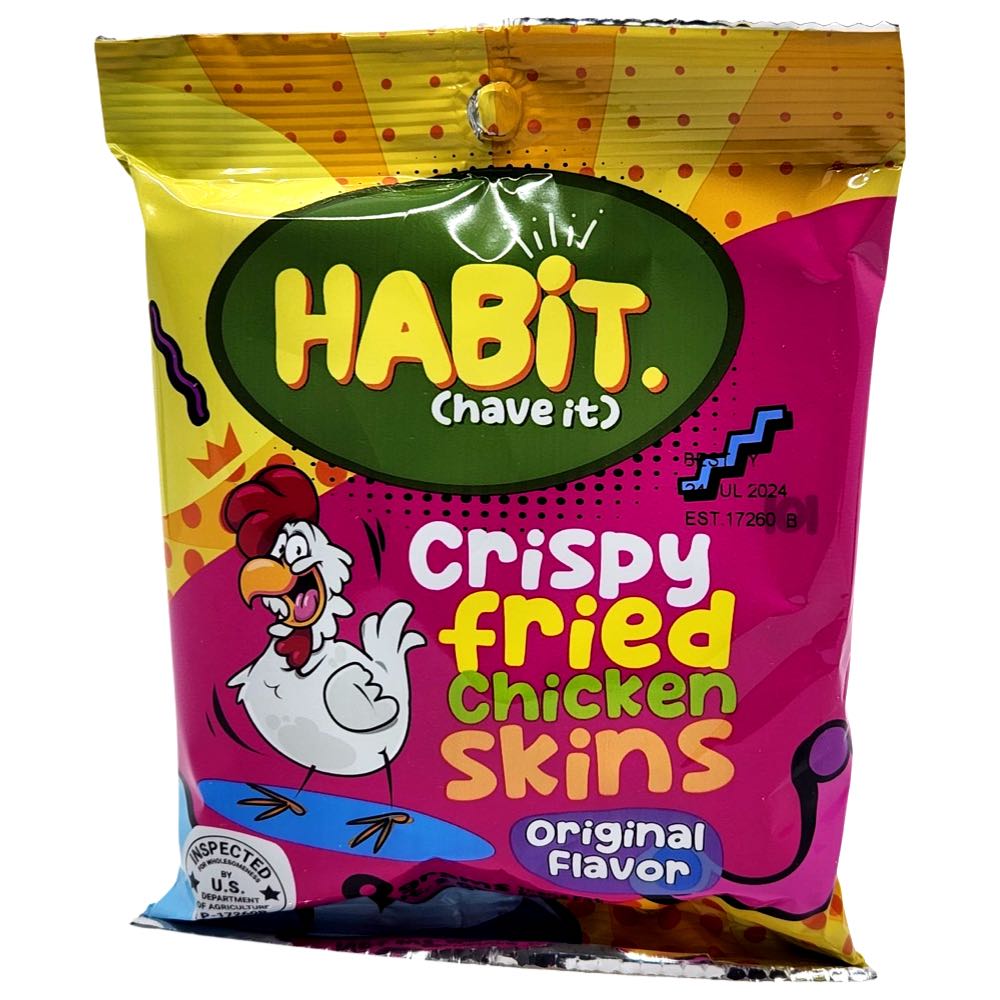 Habit (Have It) – Crispy Fried Chicken Skins – Original Flavor – 2 OZ