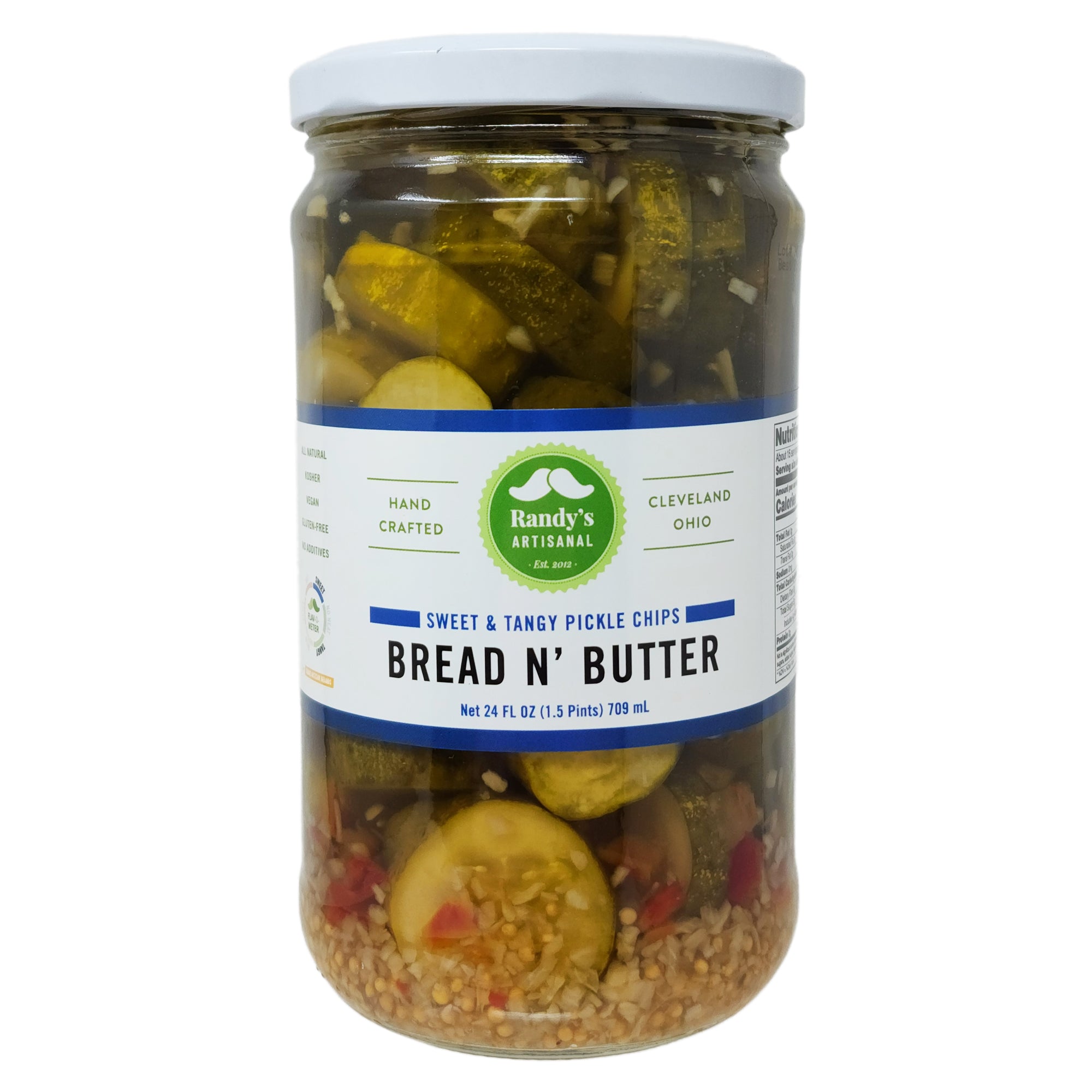 Randy’s No Sodium Sweet & Tangy Bread N’ Butter Pickle Chips – 24oz