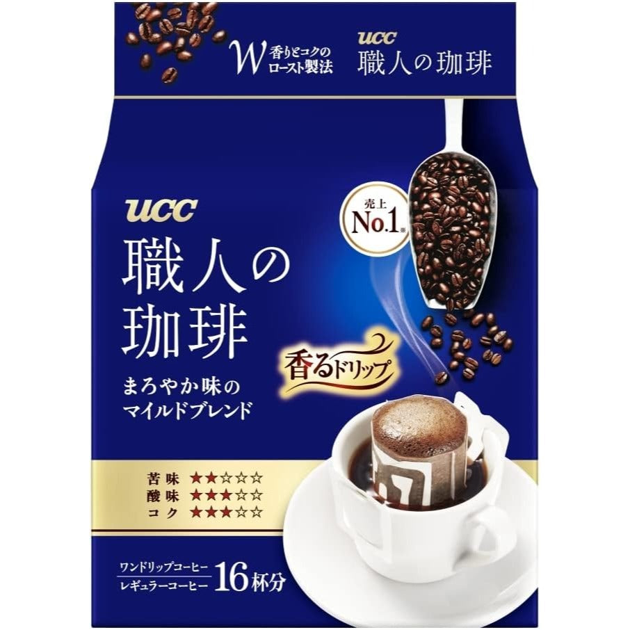 UCC Craftsman’s Coffee Drip Coffee – Mild Blend (16 Servings × 3 Packs JAPAN – Tokyo Sakura Mall