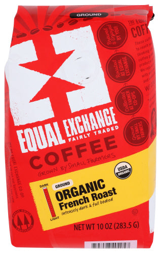 Equal Exchange – Coffee Ground French Roast Org 10 Oz – Pack of 6