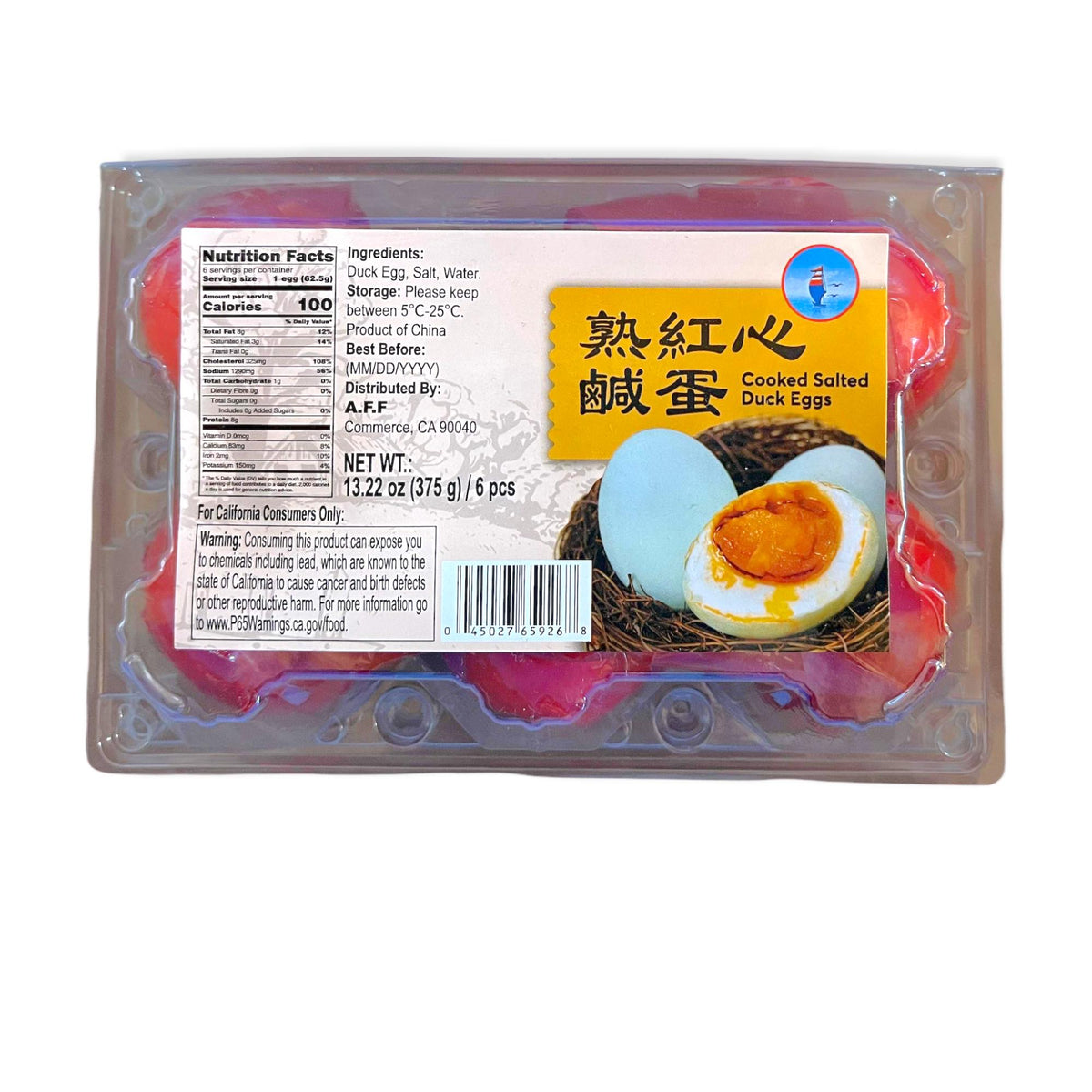 Hocean Cooked Salted Duck Eggs – Itlog Na Pula – 6pcs – 375 G
