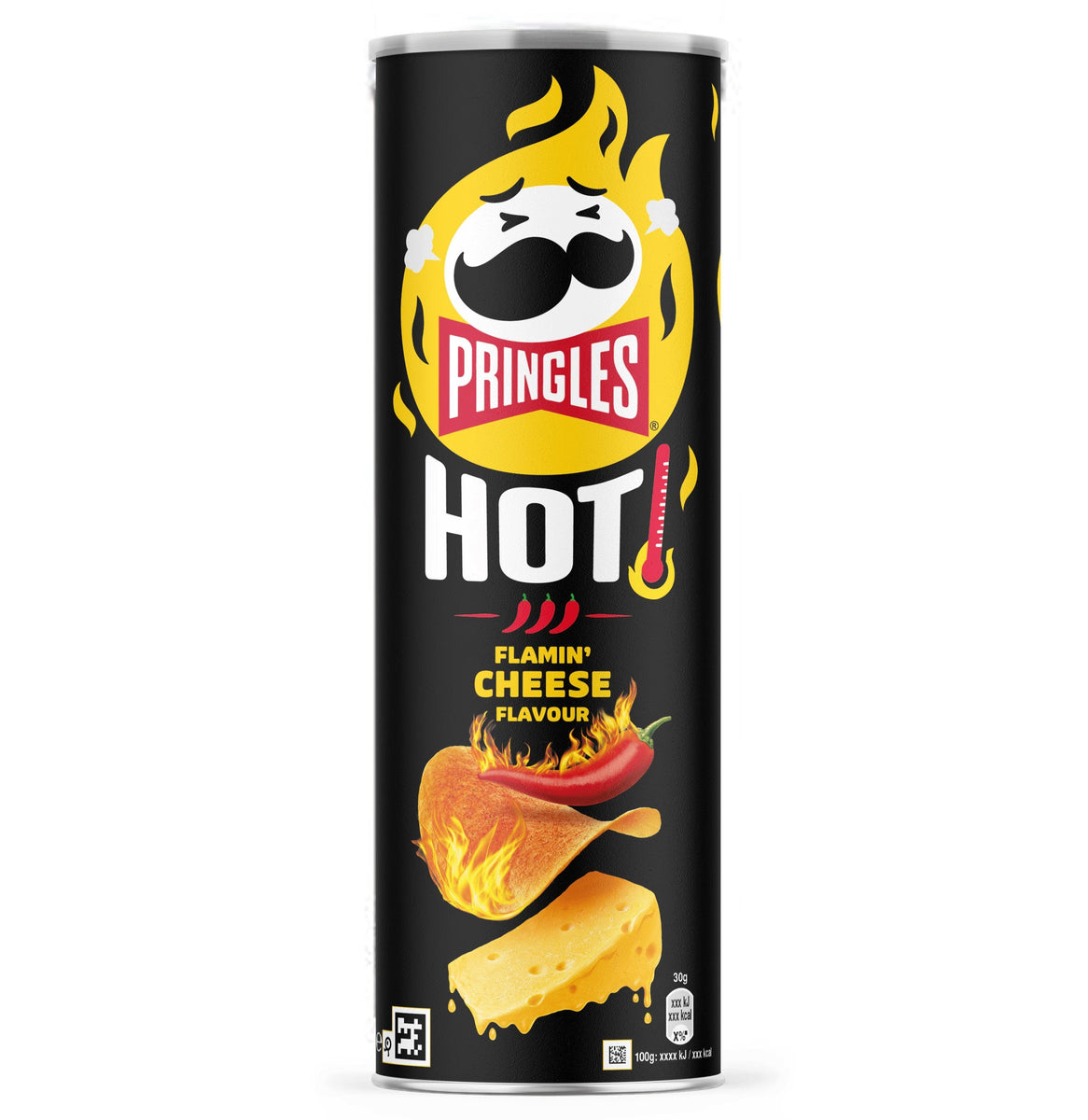 Pringles Hot Flamin’ Cheese Flavour potato Chips 165g BELGIUM (Case of 12)