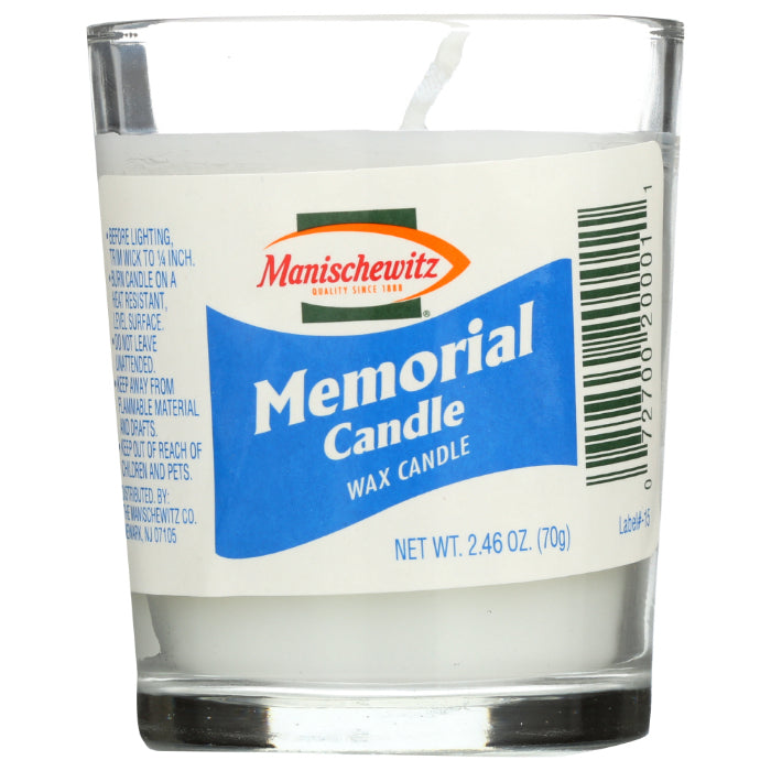 Manischewitz – Candle Glass Memorial 1 Ea – Pack Of 24