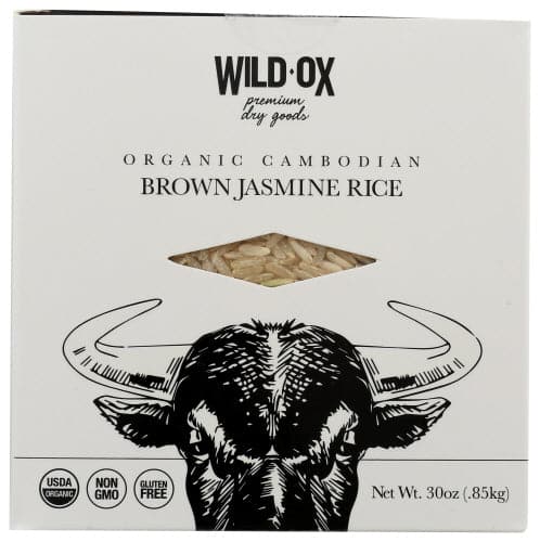 Wild Ox – Rice Jasmine Brown Cambodian, 30 oz | Pack of 6