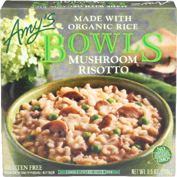 Amy’s – Bowl Mushroom Risotto GF Organic, 9.5 oz | Pack of 12