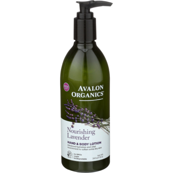 Avalon Organics – Lotion Hand & Body Lavender, 12 oz – Pack of 1