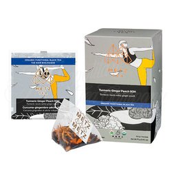 Organic Turmeric Ginger Peach Black Tea (25 Loose-Leaf Pyramid Teabags