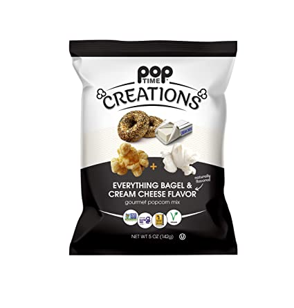 Poptime Creations – Everything Bagel Cream Cheese Popcorn, 5 Oz | Pack