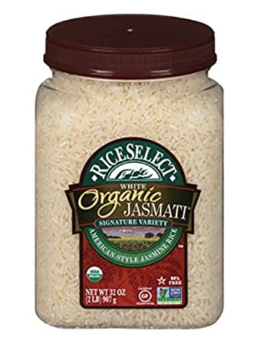 Rice Select Organic Jasmati Rice, 32 oz Jars (Pack of 4)