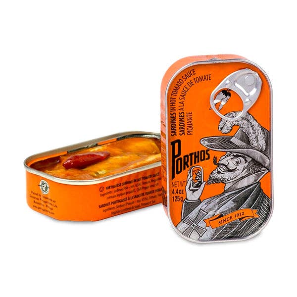 Portugalia Imports – Porthos Sardines in Hot Tomato Sauce